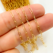 14k Gold Filled Smooth Paperclip Chain